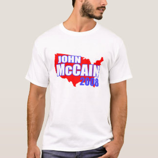 John McCain Red America 2008 T-shirt