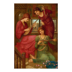 John Melhuish Strudwick In the golden days CC1056 Poster