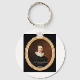 John Milton Love & Chocolate Quote Gifts & Cards Key Ring