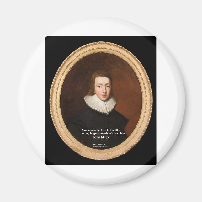 John Milton Love & Chocolate Quote Gifts & Cards Magnet (Front)