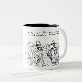 John Muir and Teddy Roosevelt Two-Tone Coffee Mug