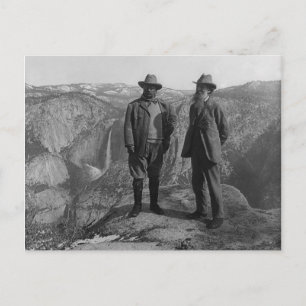 John Muir Teddy Roosevelt Yosemite National Park Postcard