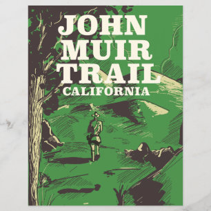 John Muir Trail California travel poster.