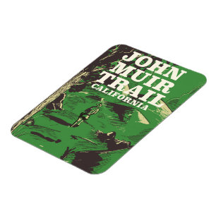 John Muir Trail California travel poster. Magnet