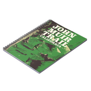 John Muir Trail California travel poster. Notebook