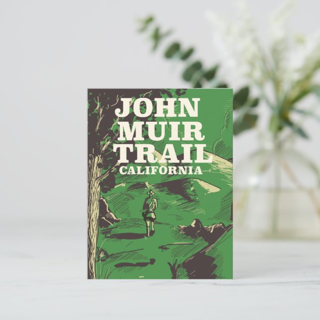 John Muir Trail California travel poster. Postcard (Standing Front)