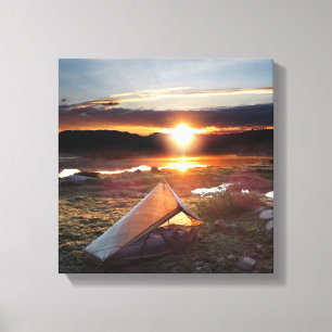 John Muir Trail Camp Sunrise - Sierra Nevada Canvas Print