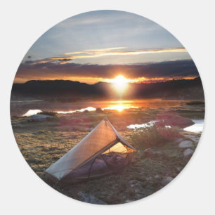 John Muir Trail Camp Sunrise - Sierra Nevada Mount Classic Round Sticker