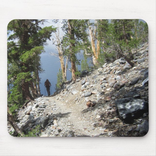 John Muir Trail Hiker - Sierra Nevada Mountains Mouse Mat (Front)
