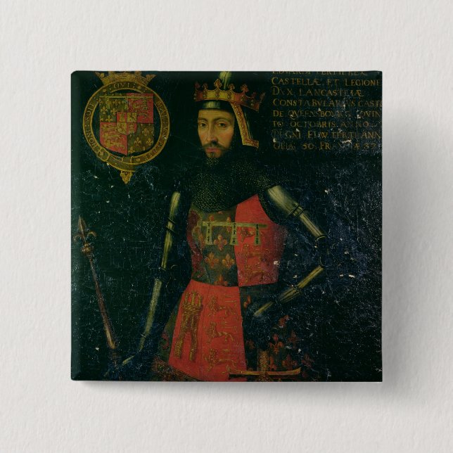 John of Gaunt, Duke of Lancaster 15 Cm Square Badge (Front)