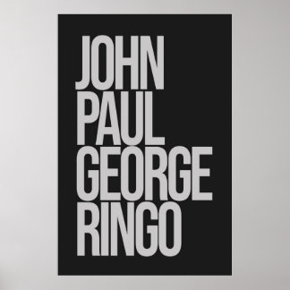 John Paul George Ringo Poster
