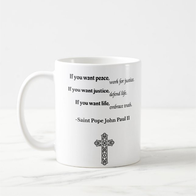 John Paul II quote Coffee Mug (Left)