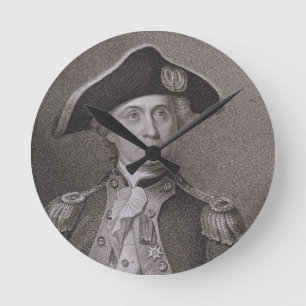 John Paul Jones (1747-92), engraved by James Barto Round Clock