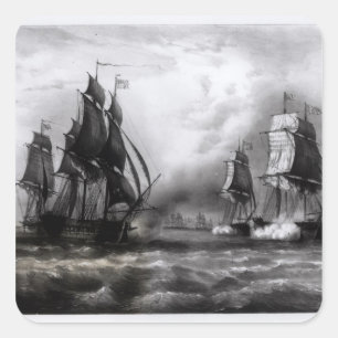 John Paul Jones's 'Ranger' Ship, 1793 Square Sticker