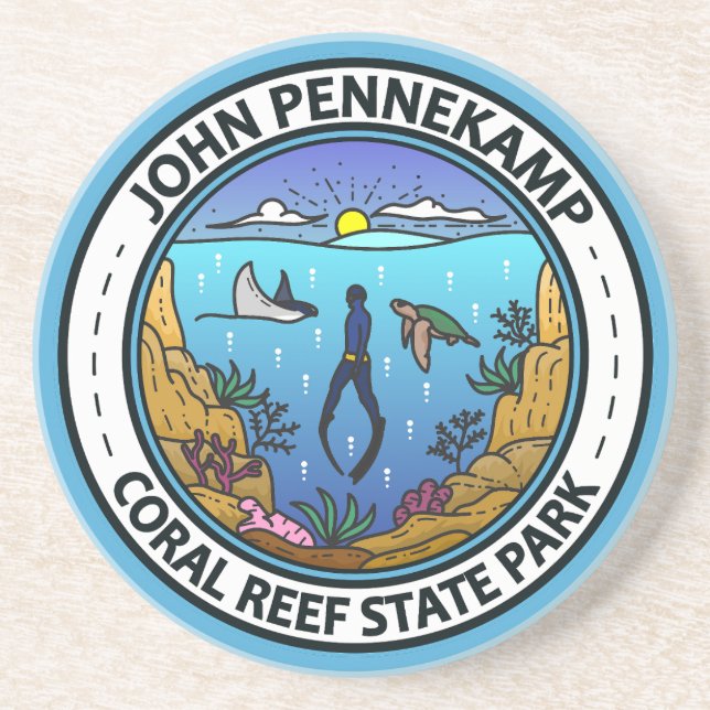 John Pennekamp Coral Reef State Park Travel Art Coaster (Front)