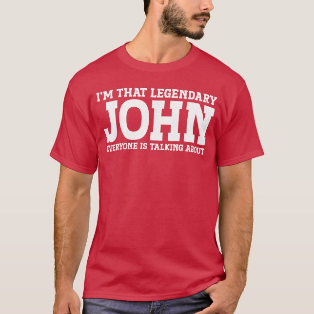 John Personal Name Funny John girl T-Shirt (Front)