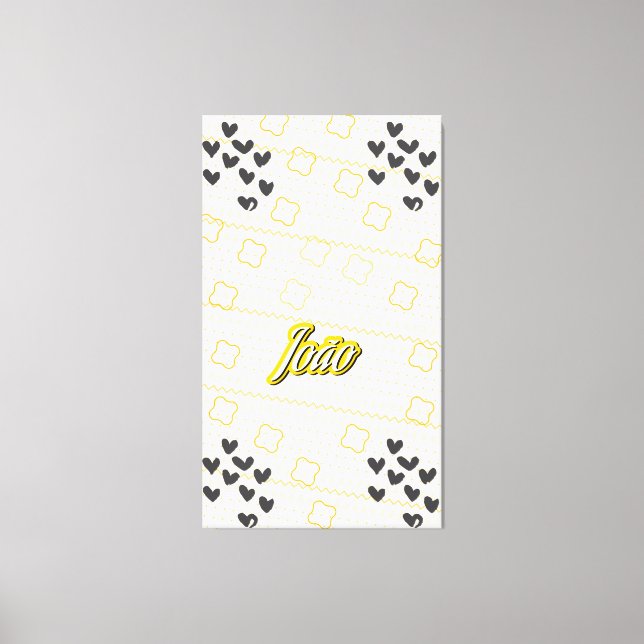 John, personal name of handdrawn handwriting canvas print (Front)