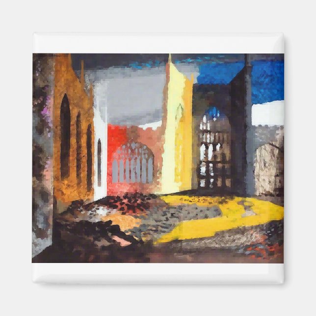 John Piper Coventry Cathedral Magnet (Front)