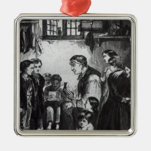 John Pounds teaching children in his home Metal Tree Decoration