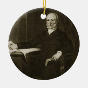 John Quincy Adams, 6th President of the United Sta Ceramic Tree Decoration