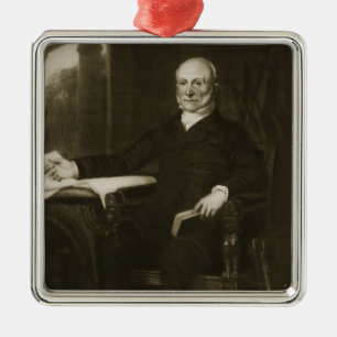 John Quincy Adams, 6th President of the United Sta Metal Tree Decoration
