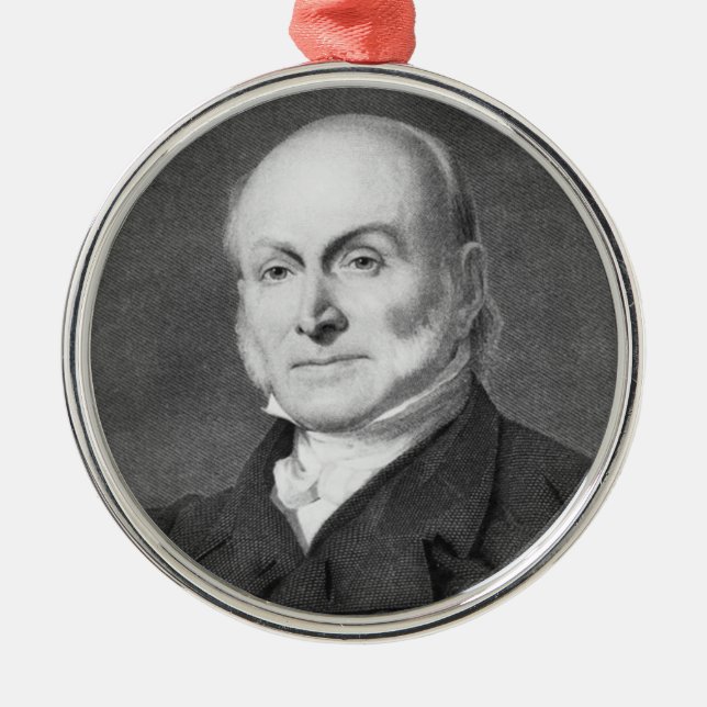 John Quincy Adams Metal Tree Decoration (Front)