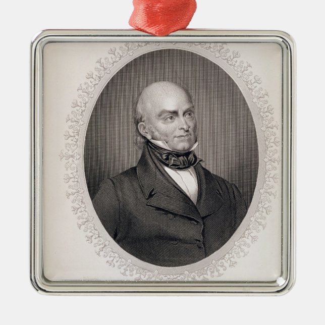 John Quincy Adams Metal Tree Decoration (Front)