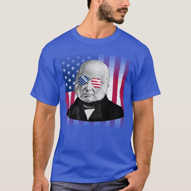 John Quincy Adams Patriotic American 4th of July T-Shirt (Front)