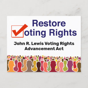 John R. Lewis Voting Rights Advancement Act Postcard