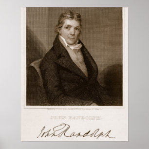 John Randolph (1773-1833) engraved by Thomas B. We Poster