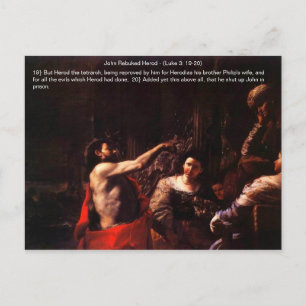 John Rebuked Herod Postcard