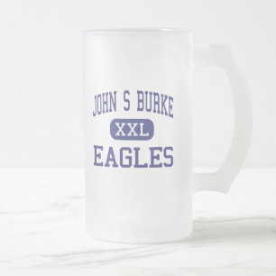 John S Burke - Eagles - Catholic - Goshen New York Frosted Glass Beer Mug