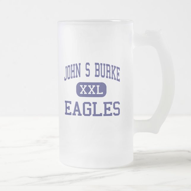 John S Burke - Eagles - Catholic - Goshen New York Frosted Glass Beer Mug (Right)