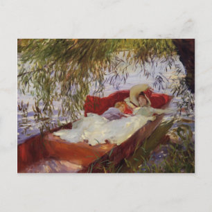 John Sargent- Two Women Asleep in a Punt Postcard