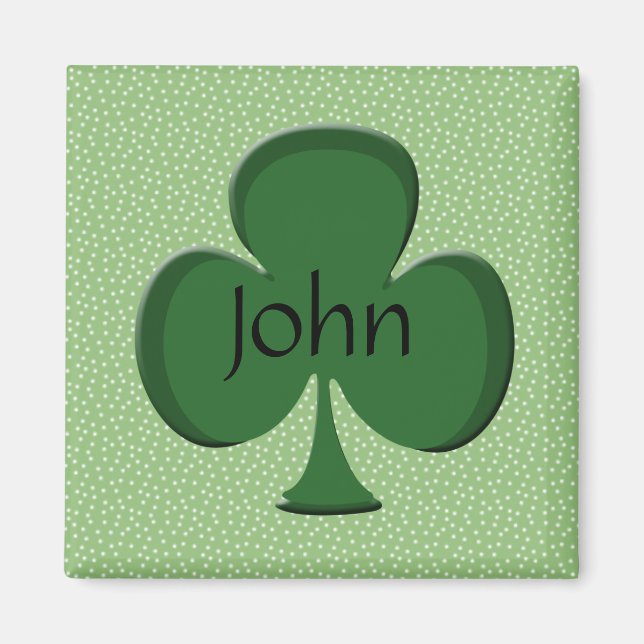 John Shamrock Personalised Magnet (Front)