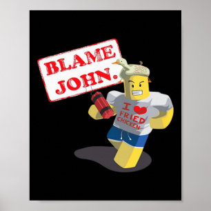 John Shedletsky I Love Fried Chicken! Funny Design Poster
