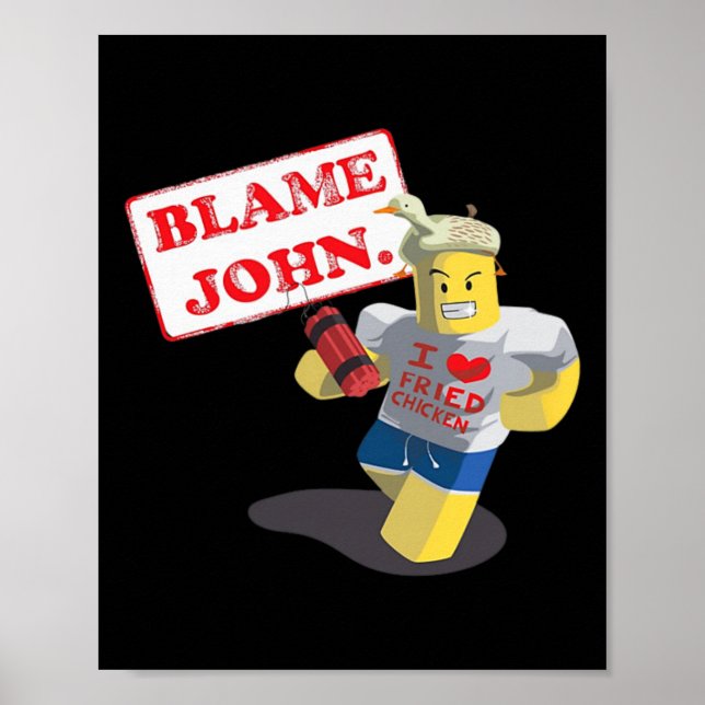 John Shedletsky I Love Fried Chicken! Funny Design Poster (Front)