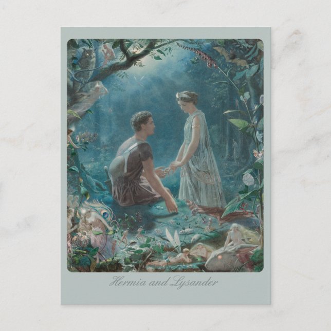 John Simmons Hermia and Lysander Midsummer CC0749 Postcard (Front)