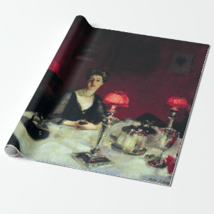 John Singer Sargent A Dinner Table at Night Wrapping Paper