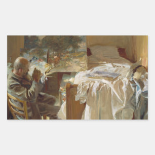 John Singer Sargent - An Artist in His Studio Rectangular Sticker