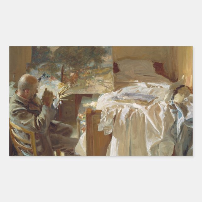 John Singer Sargent - An Artist in His Studio Rectangular Sticker (Front)