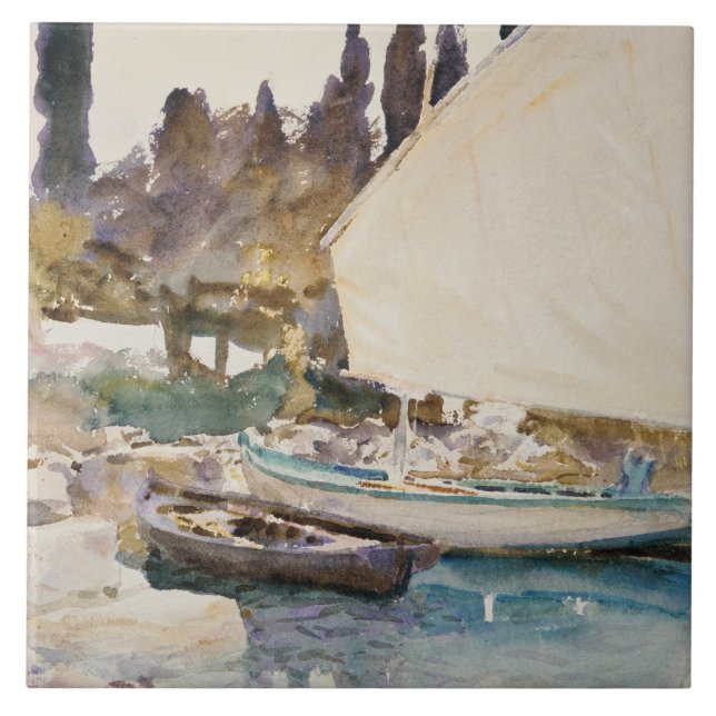 John Singer Sargent - Boats Tile (Front)