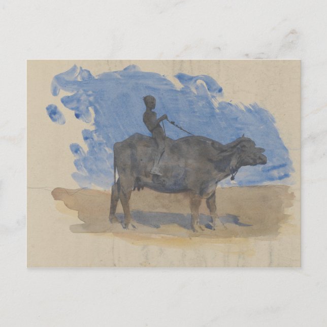 John Singer Sargent - Boy on Water Buffalo Postcard (Front)