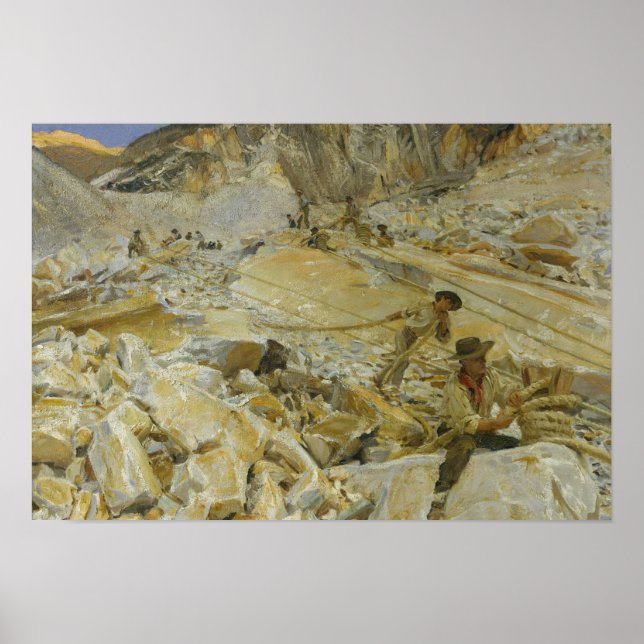 John Singer Sargent - Bringing Down Marble Poster (Front)