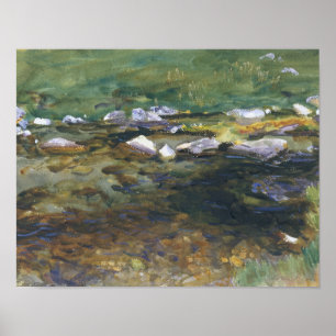 John Singer Sargent - Brook and Meadow Poster