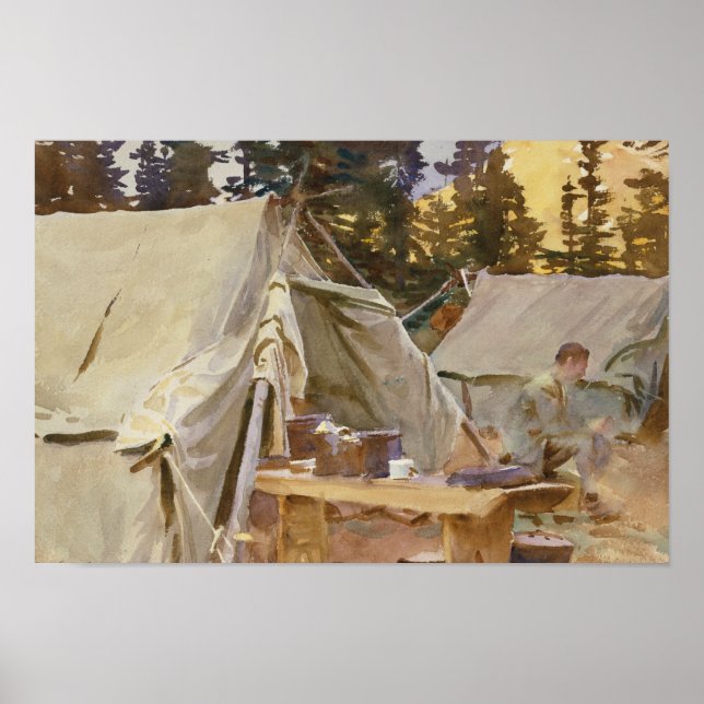 John Singer Sargent - Camp at Lake O'Hara Poster (Front)