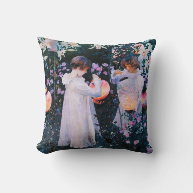 John Singer Sargent Carnation Lily Lily Rose Cushion (Front)