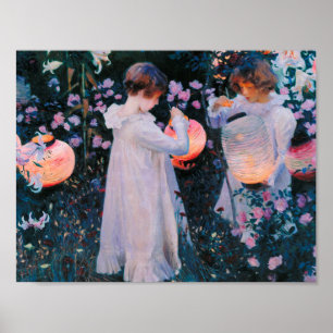 John Singer Sargent - Carnation, Lily, Lily, Rose. Poster