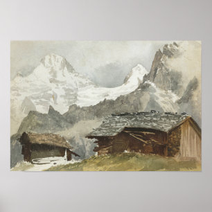 John Singer Sargent - Chalets, Breithorn, Murren Poster