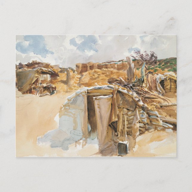 John Singer Sargent - Dugout Postcard (Front)